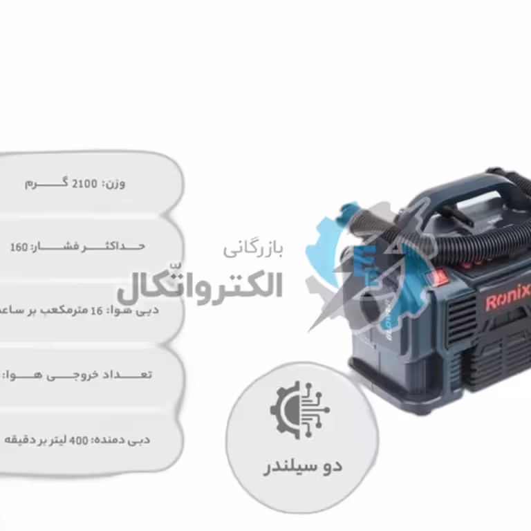 کمپرسور باد دوسیلندر 3 کاره رونیکس مدل 4261