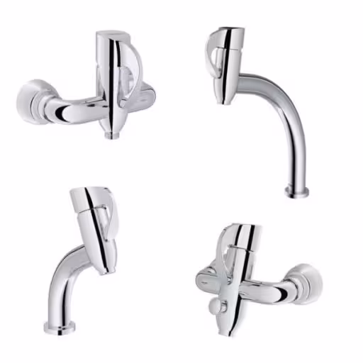 ست شیرالات شودر مدل دانته کروم