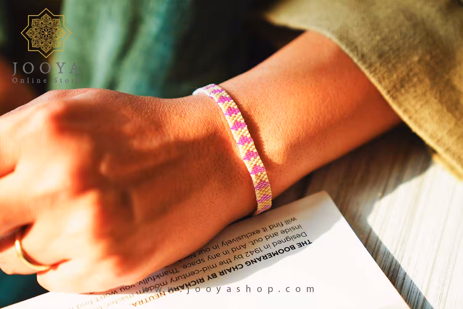 دستبند قلب صورتی