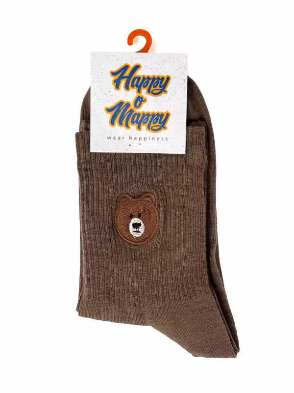 جوراب هپی مپی ساقدار گلدوزی خرس