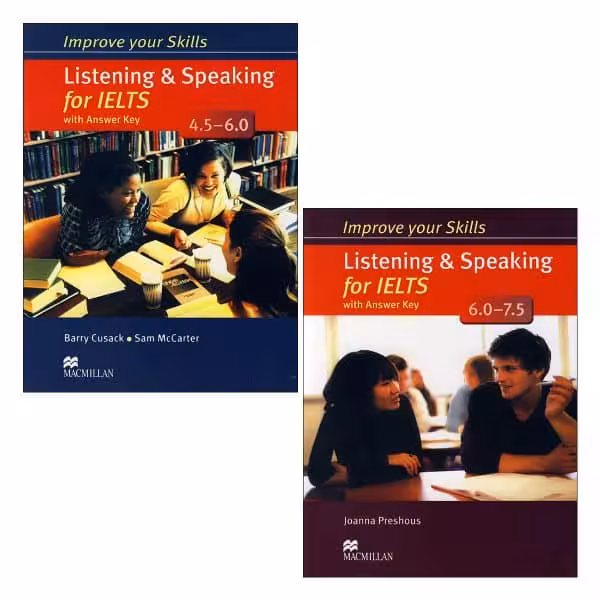 مجموعه 2 جلدی کتاب Improve your skills listening and speaking for IELTS انتشارات Macmillan
