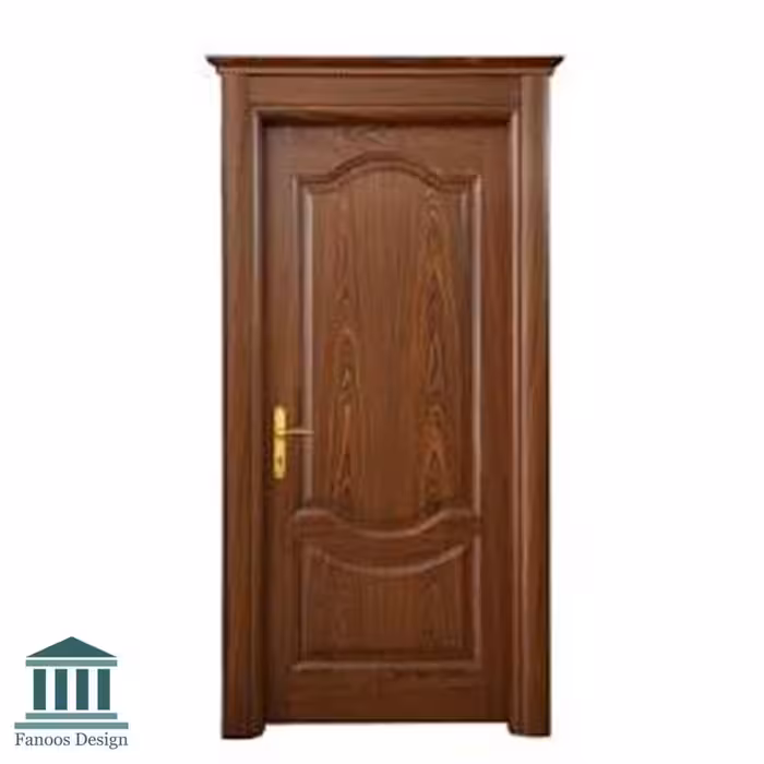 درب چوبی اتاق با رنگ گردویی کد 003