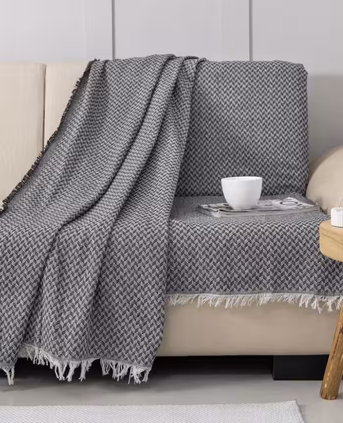 شال مبل یا رو مبلی ترک سایز متوسط مدل roza