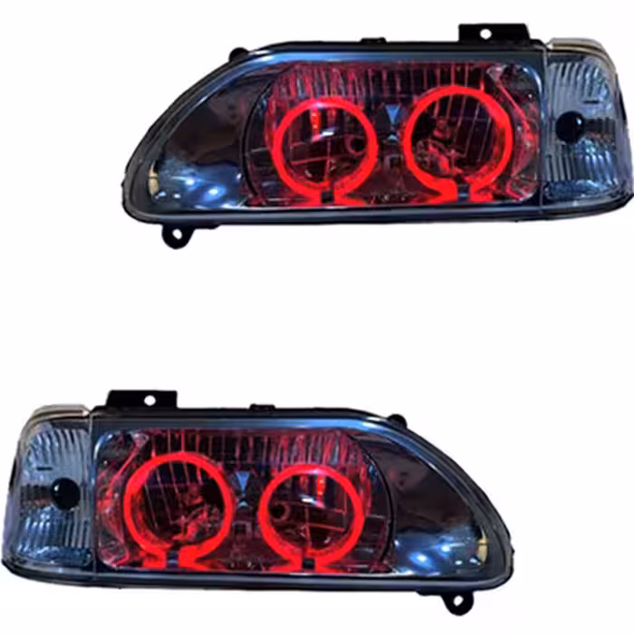 خرید چراغ جلو اسپرت پراید 131 جمع ساز مدل Bmw-3D قرمز داخل فابریک بدون موتور دو عددی | اتوموبی