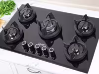 اجاق گاز صفحه شیشه ای نگین الماس کد GA02 ابعاد 89×52