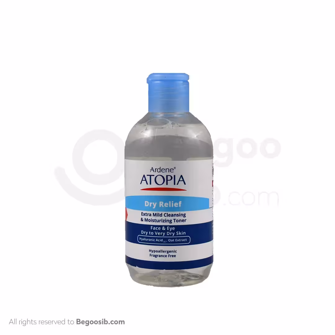 تونیک پاک کننده و مرطوب کننده بسیار ملایم صورت و اطراف چشم آتوپیا آردن 250 گرم