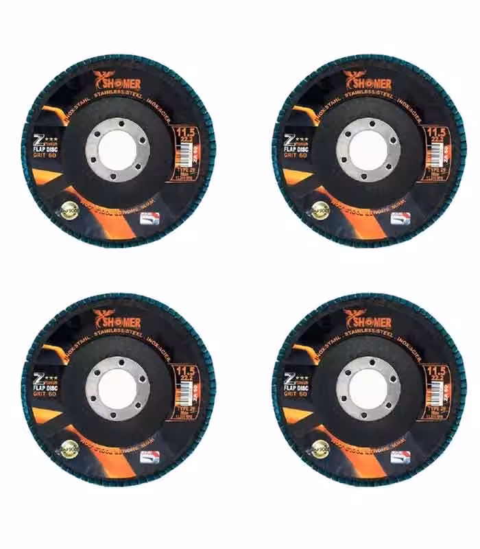 سنباده فلاپ دیسک شومر مدل P40 کد 11.5 بسته 4 عددی