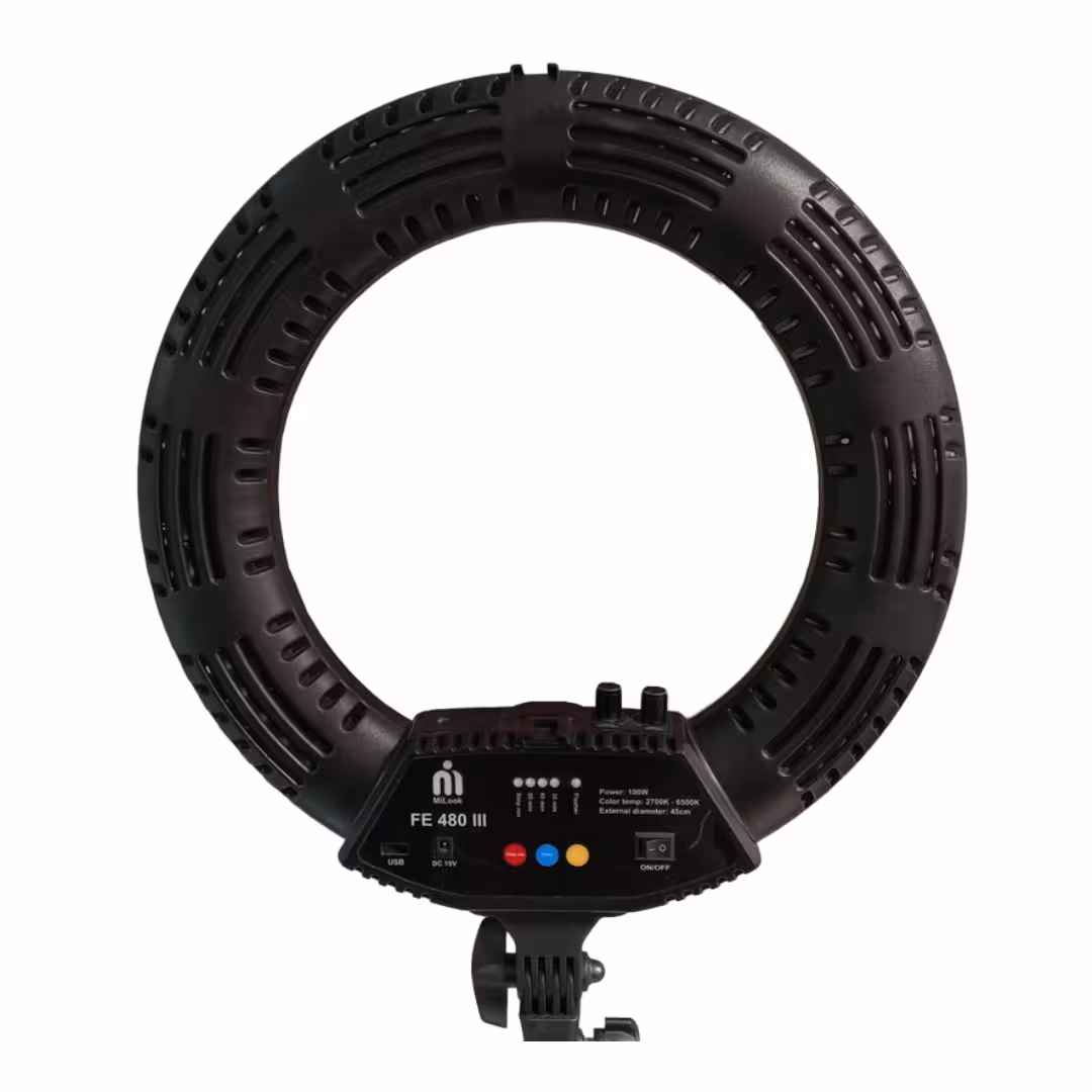 رینگ لایت حرفه ای Ring Light MiLook FE 480 III همراه سه پایه