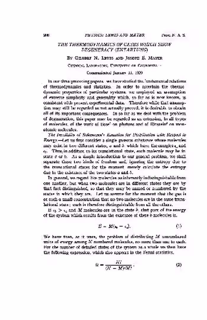 خرید و دانلود نسخه کامل کتاب The Thermodynamics of Gases which Show Degeneracy (Entartung)