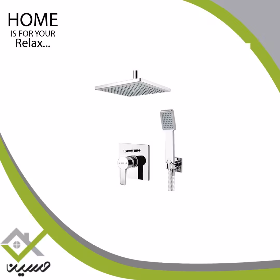 ملزومات دوش توکار تیپ 3 کلاسیک کلار مدل فلت کروم(هزینه ارسال پس کرایه است)