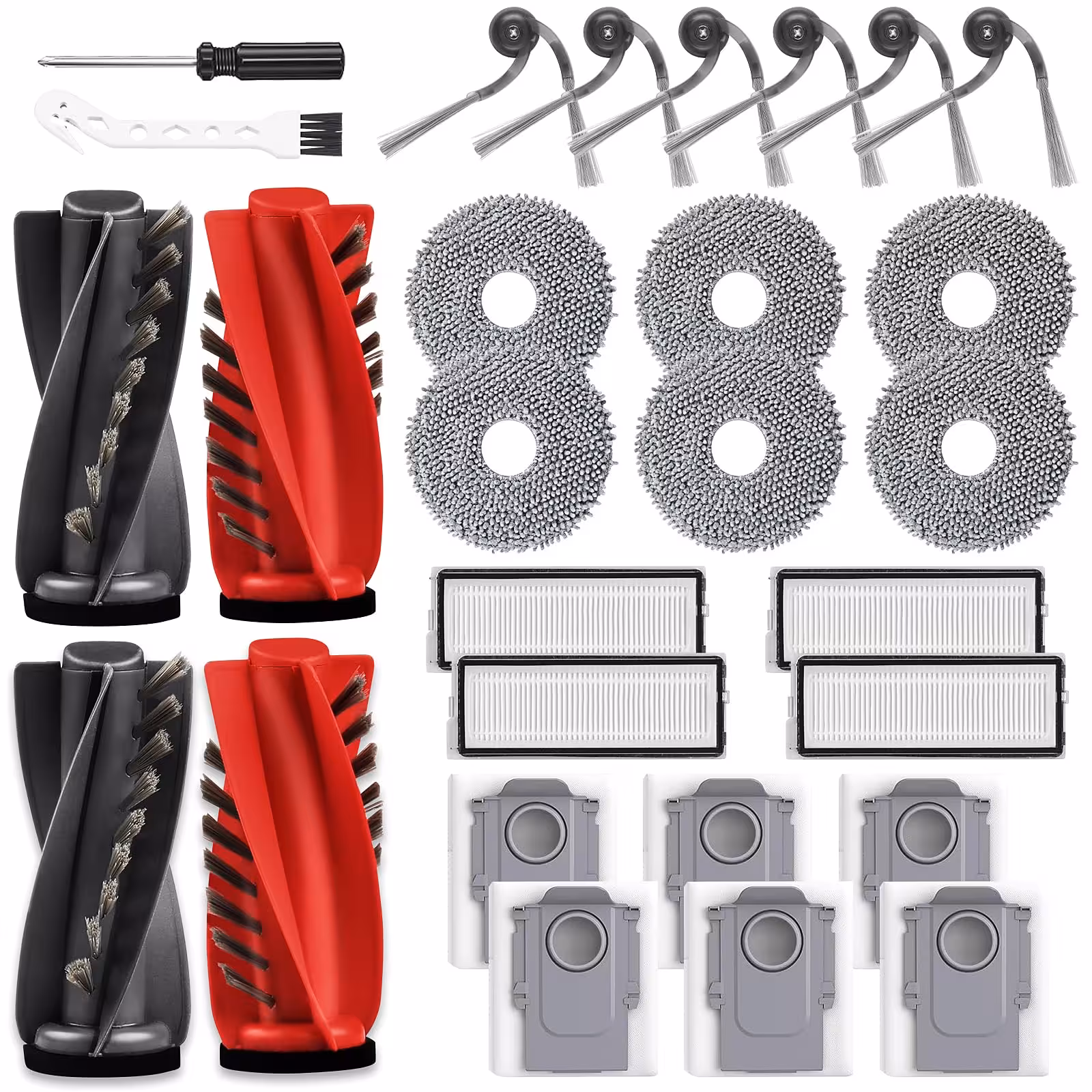 پک اکسسوری جارو رباتیک مناسب روبوراک مدل Roborock Qrevo Curv/Curv S5X/Qrevo Edge/Edge S5A/Qrevo S5V (ارسال 10 الی 15 روز کاری)