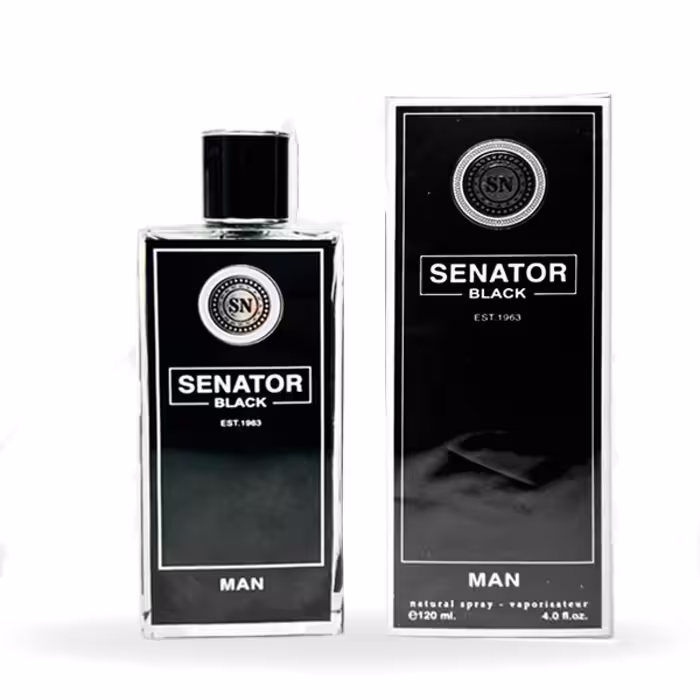 عطر ادکلن سناتور بلک مشکی اصلی و اورجینال، تولید ایتالیا، حجم 120 میل