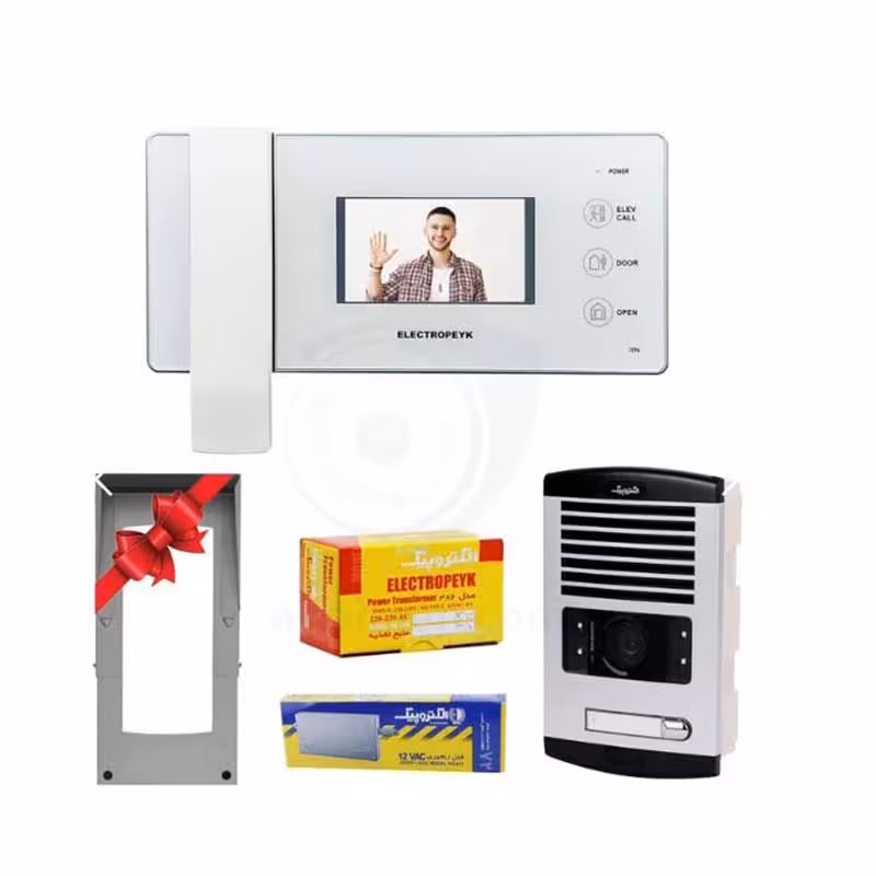 پکیج آیفون تصویری 1 واحدی الکتروپیک 1096 سفید
