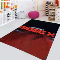 فرشینه چاپی رینبو سیکس با زمینه قرمز و مشکی مدل WAs-3548