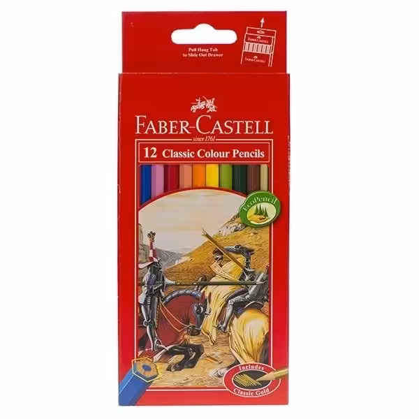 مدادرنگی 12 رنگ جعبه مقوایی فابرکاستل