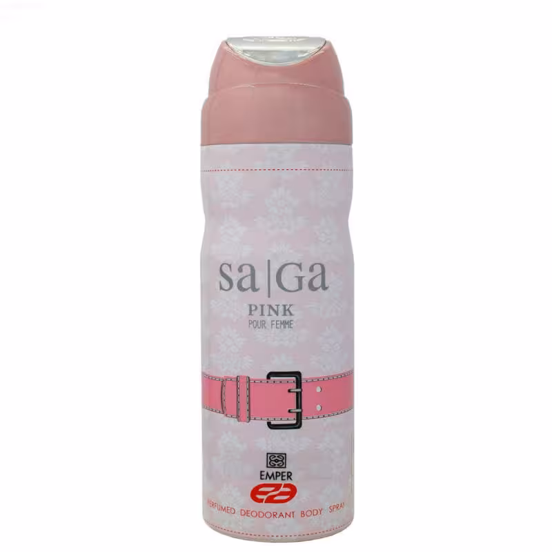 اسپری خوشبو کننده بدن زنانه امپر مدل Saga Pink حجم 200 میلی لیتر