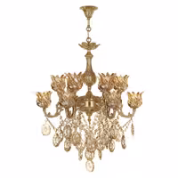 لوستر 12 شعله کلاسیک برنزی شاهان  کد BPOL 8021 جنس برنز گارانتی 3 ساله 