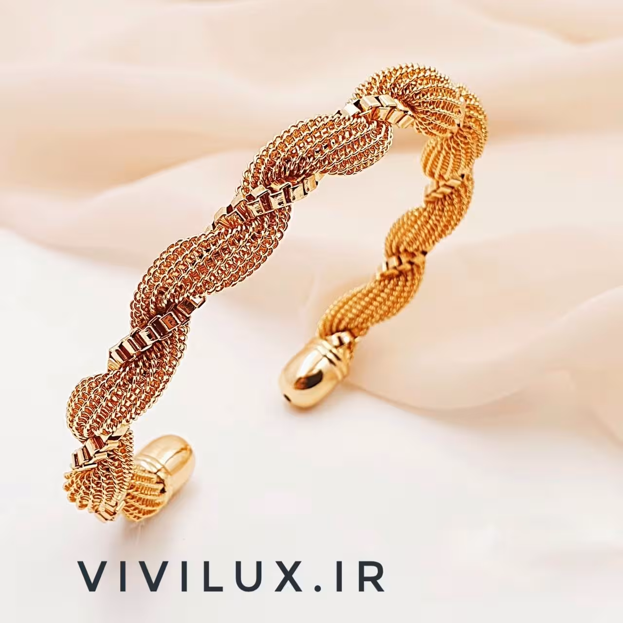 دستبند آبکاری طلای وارداتی کره رنگ ثابت کیفیت عالی