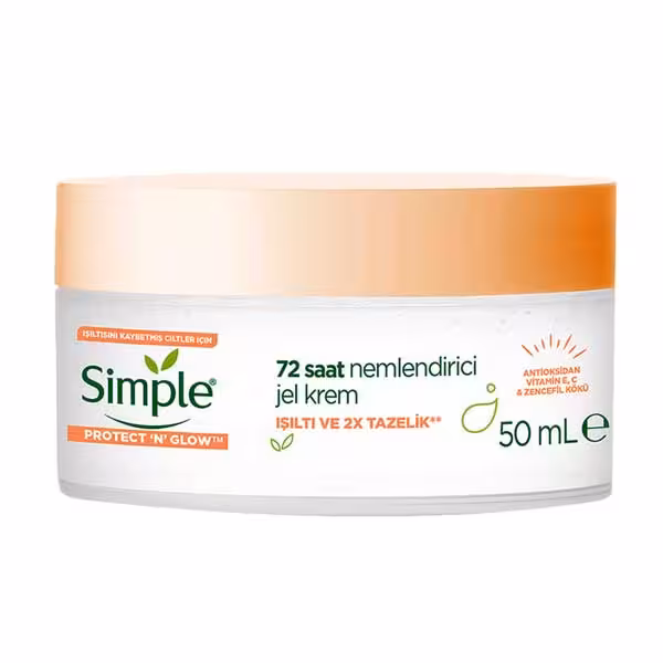 ژل کرم آبرسان 72 ساعته سیمپل