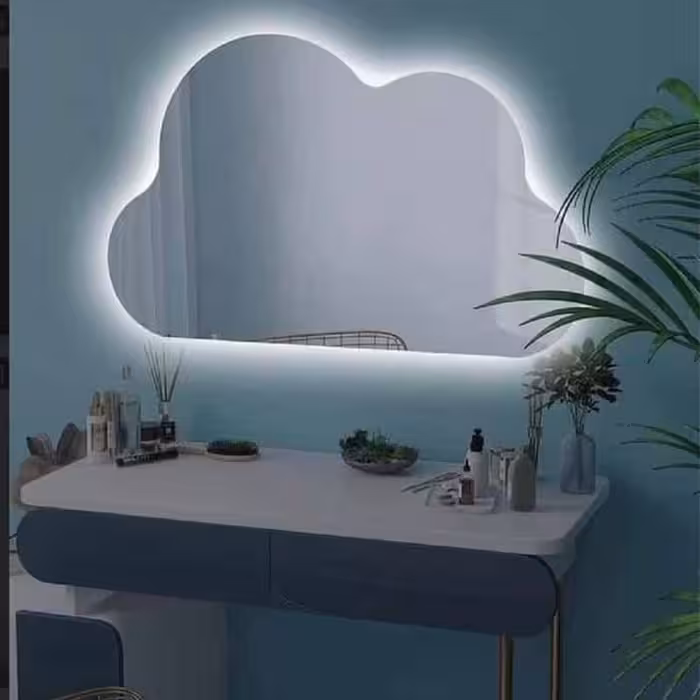 آینه الف مدل بک لایت طرح ابر کد BA-90-70