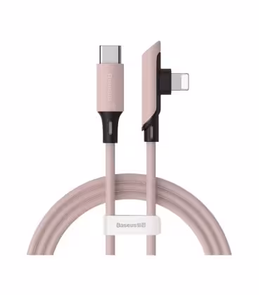 کابل Type C به Lightning باسئوس مدل Colourful Elbow PD CATLDC-A04 طول 1.2 متر