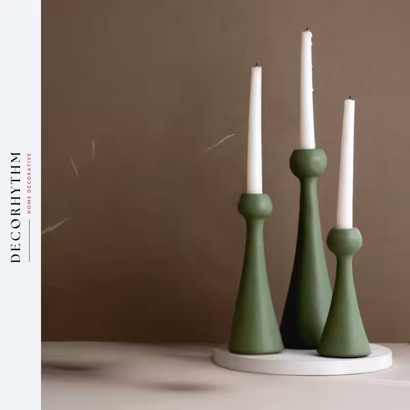 شمعدان دکوری سه‌تایی مدل دلوان