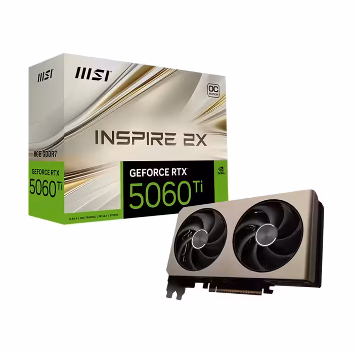 قیمت و خرید کارت گرافیک ام اس آی MSI RTX 5060 Ti Inspire 2X OC 8GB - آبتین مال