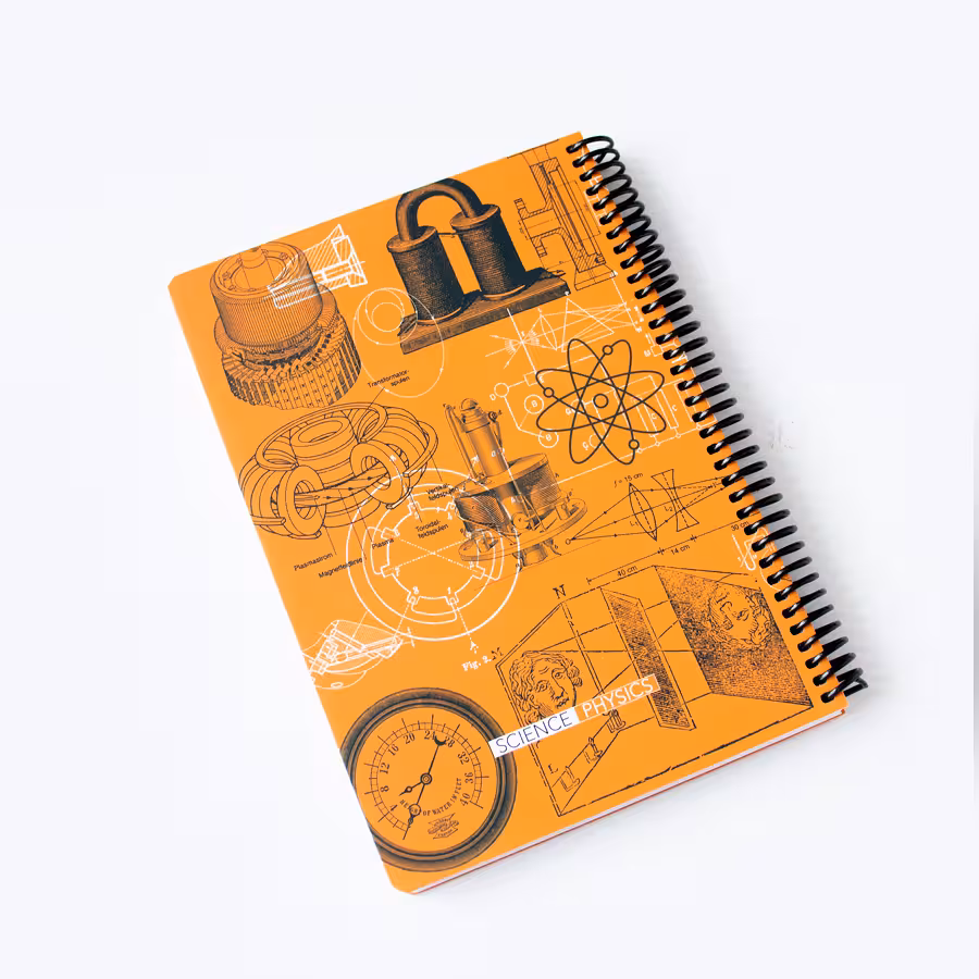 دفتر خط دار PHYSICS نارنجی دات نوت (dotnote)
