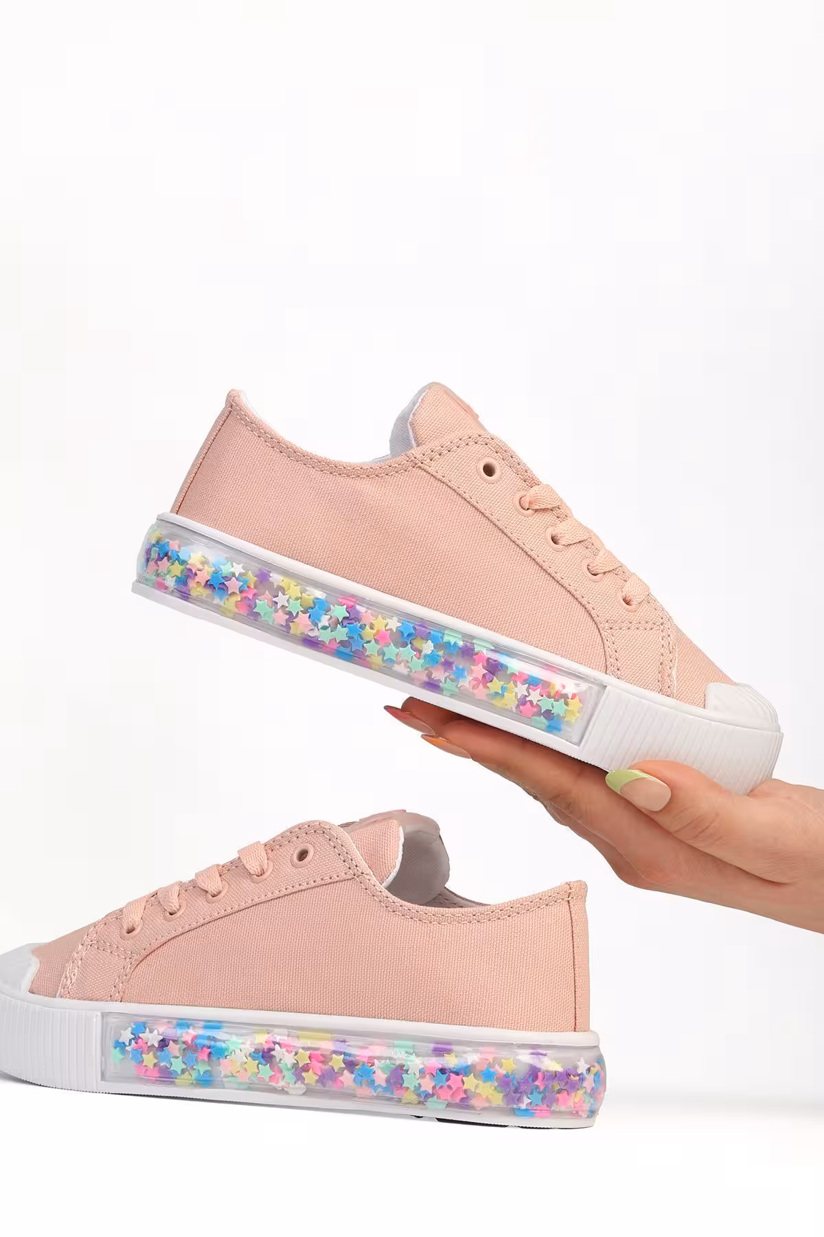 اسنیکر دخترانه و پسرانه بچگانه ® | CANDY STAR KIDS کفش ورزشی صورتی BN Benetton