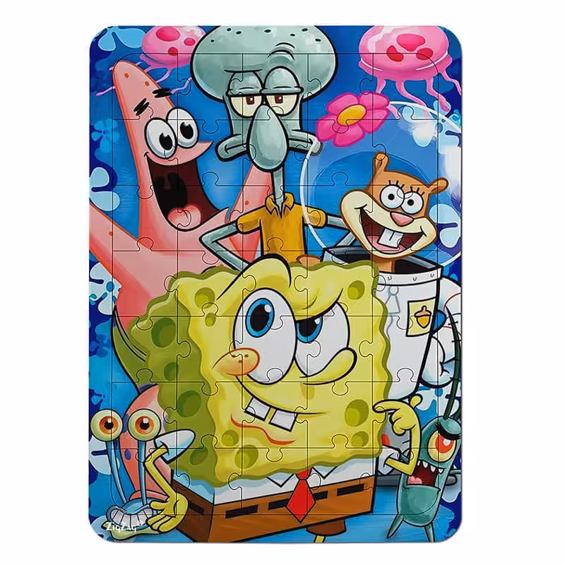 خرید و قیمت پازل چوبی 35 تکه طرح باب اسفنجی کد 351060