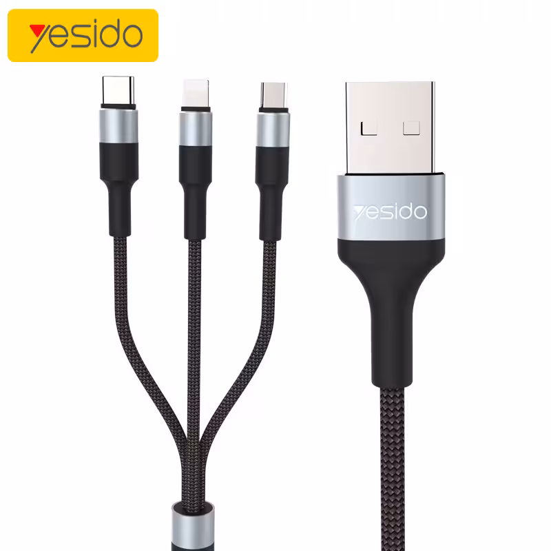 کابل شارژ سه سر یسیدو Yesido CA20 3 in 1 Cable