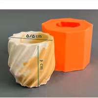 قالب سیلیکونی گلدان طرح پیچ مورب مدل5078 مناسب برای سنگ مصنوعی 