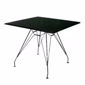 میز پایه ایفلی وکیوم 16میل 80*80 (MDF) ( آبکاری ) کد TM530 بنیزان