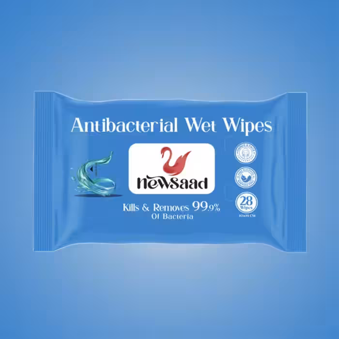 دستمال مرطوب ضد عفونی کننده پاک‌ کننده نیوساد 28 برگی