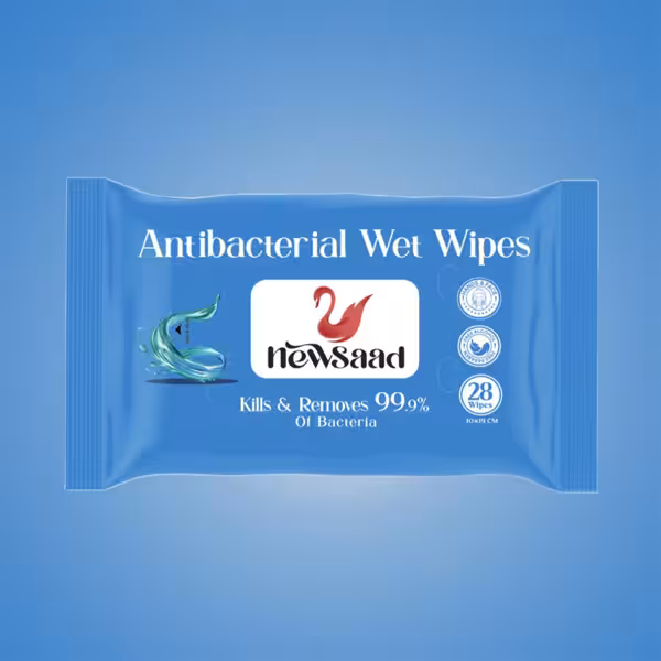 دستمال مرطوب ضد عفونی کننده پاک‌ کننده نیوساد 28 برگی