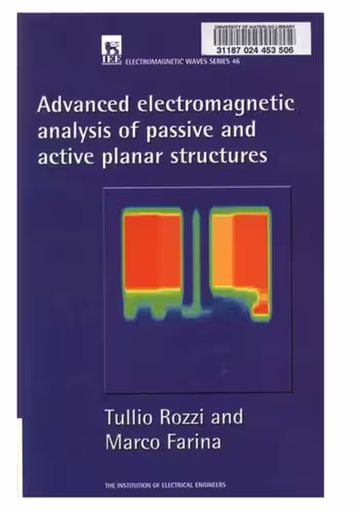 خرید و دانلود نسخه کامل کتاب Advanced electromagnetic analysis of passive and active planar structures