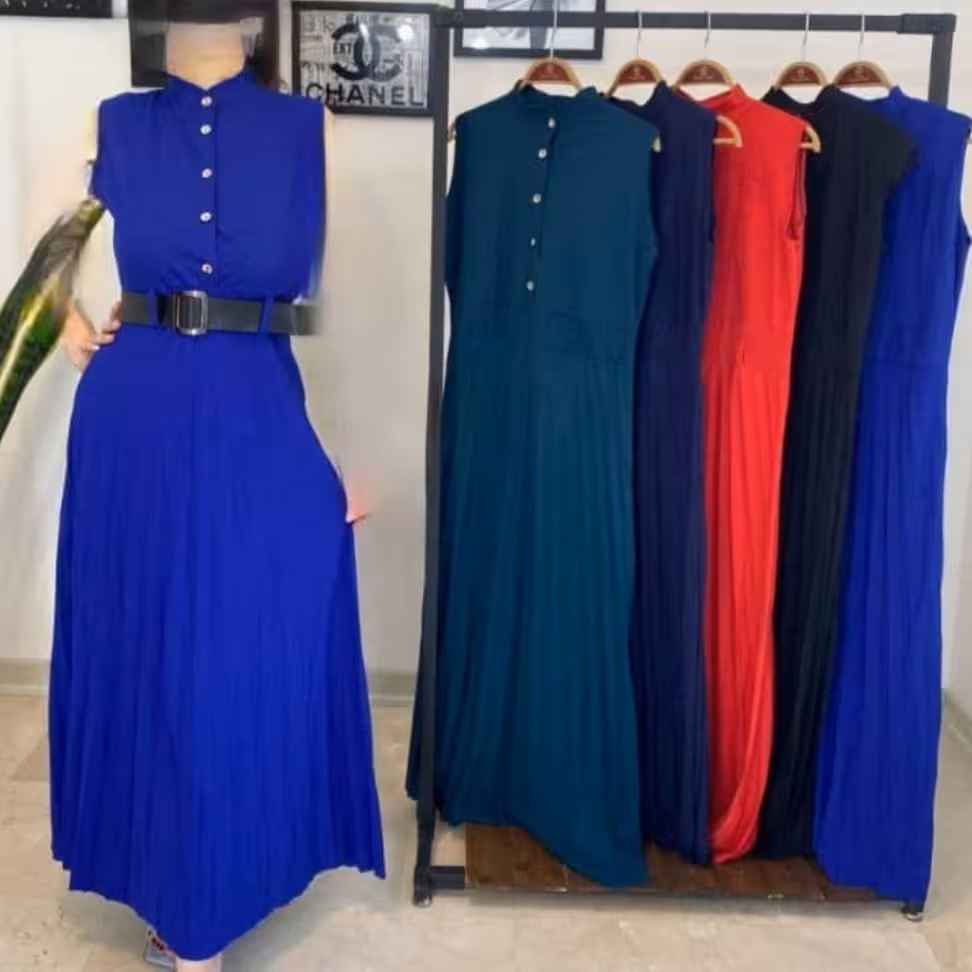 ساحلی جلودکمه دار دامن پلیسه