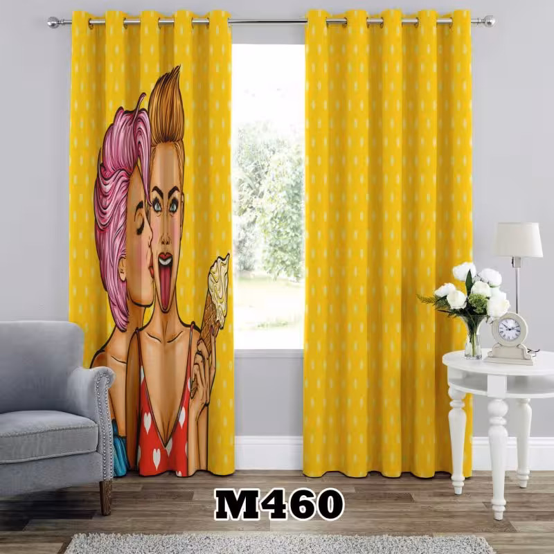 پرده سه بعدی طرح دخترانه