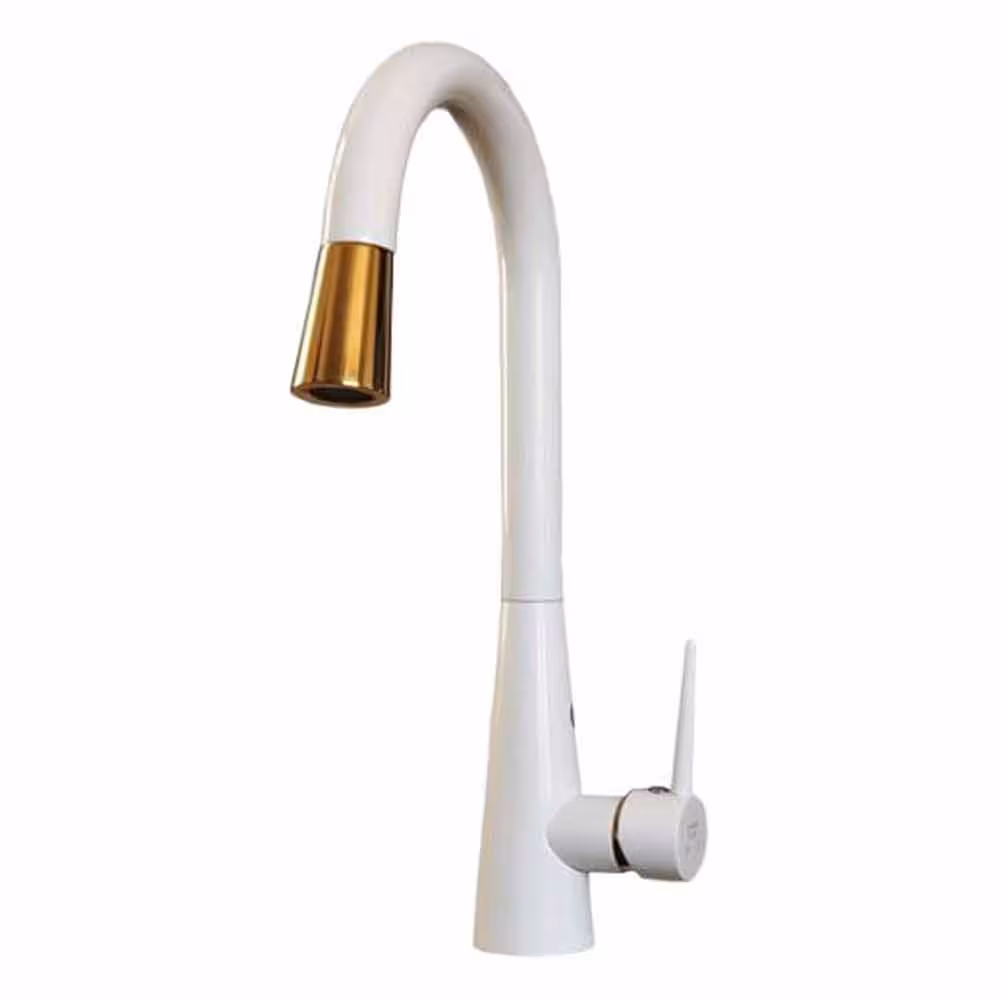 شیر سینک شاوری راسان مدل سارینا شیری طلایی