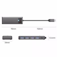 هاب 4 پورت USB-C اوریکو مدل PAPW4A-C3-05