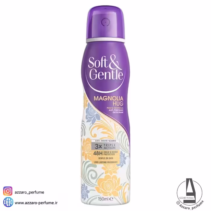 اسپری بدن سافت اند جنتل Soft &amp; Gentle رایحه Magnolia Hug (مگنولیا و گلابی) حجم 250 میل