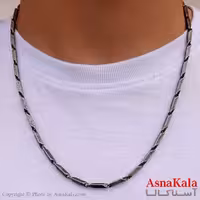 زنجیر کبریتی مردانه استیل  کد GNB16217W