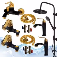 شیر12تکه بامبو مشکی طلایی