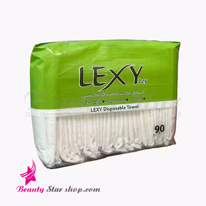 حوله یکبار مصرف لکسی لس ابعاد 80 در 40 تعداد 35 عددی حجم 90 گرم