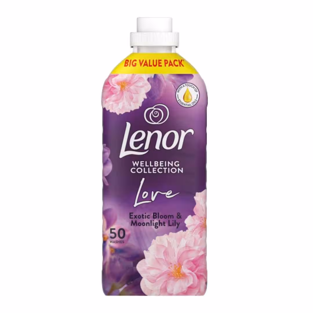 مشخصات، خرید و قیمت نرم کننده فابریک لنور Exotic Bloom And Moonlight Lily رایحه شکوفه بهاری حجم 1.650 لیتر ⭐️ ویان مارکت