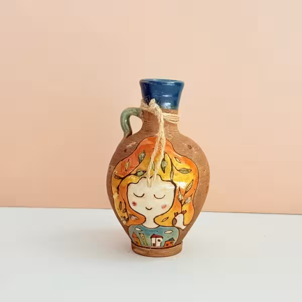 گلدان کوزه ای گلس طرح ده