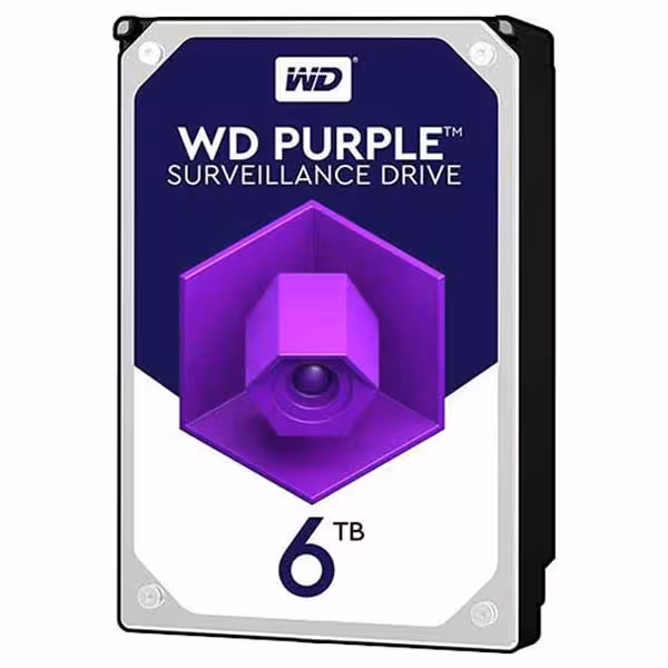 هارد دیسک اینترنال وسترن دیجیتال مدل Purple WD64PURZ ظرفیت 6 ترابایت