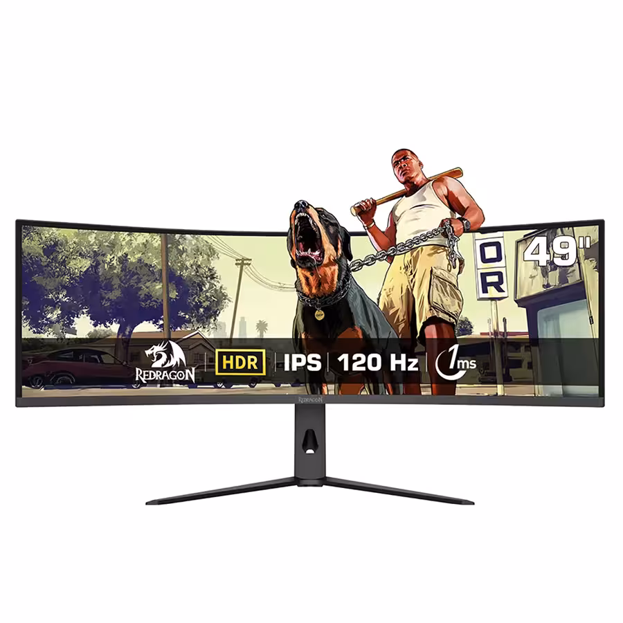 قیمت و خرید مانیتور خمیده گیمینگ 49 اینچ ردراگون مدل GMQ4966RMC | یاس ارتباط