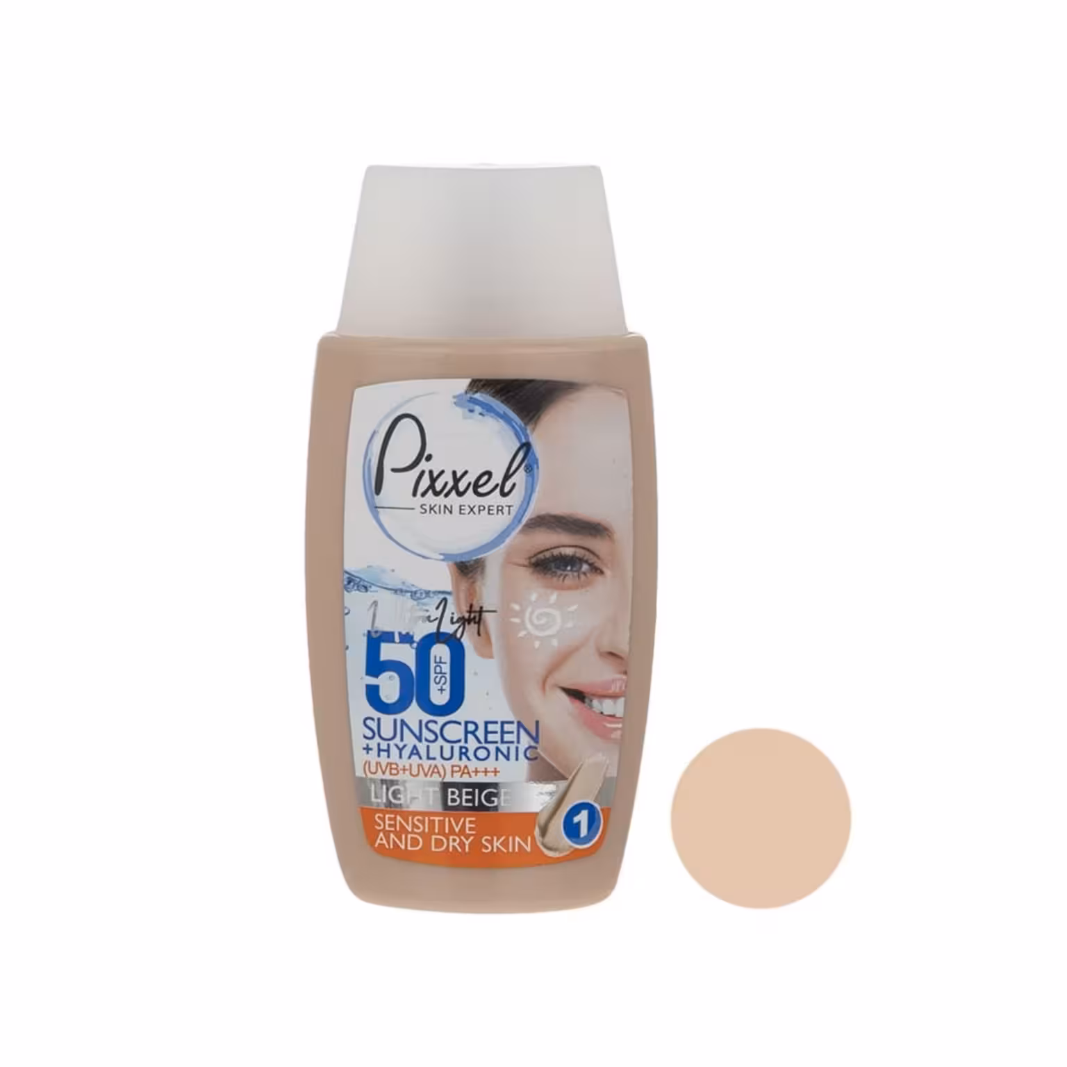 کرم ضد آفتاب رنگی SPF50 پوست چرب و جوش دار پیکسل 50ml (بژ روشن)