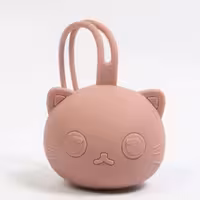 قاب پستونک تمام سیلیکونی دسته دار طرح گربه ای